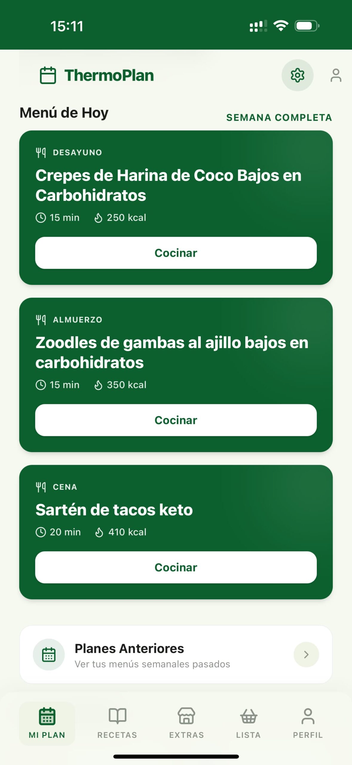Menú semanal keto para Thermomix